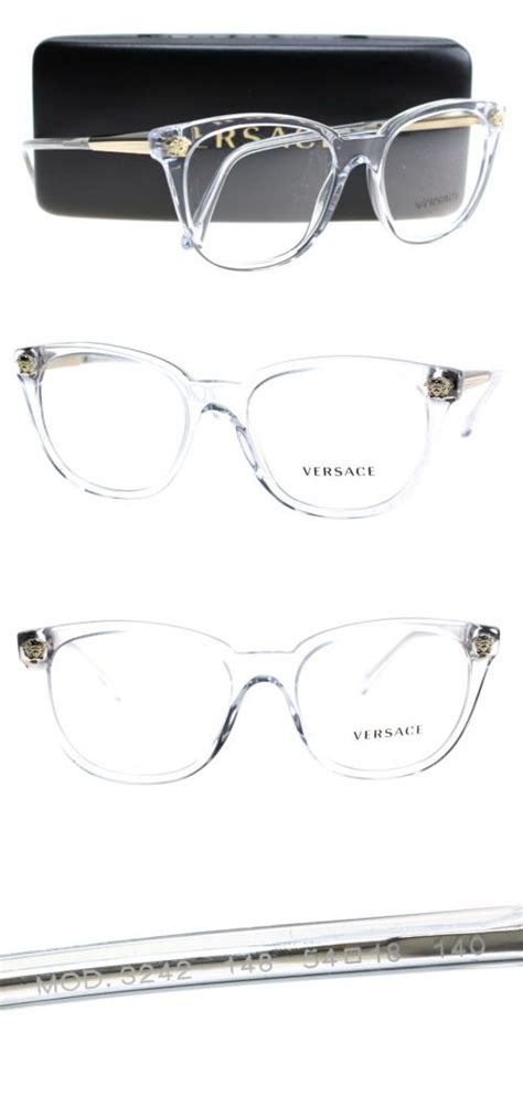 white clear versace glasses|Versace unisex eyeglasses.